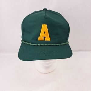 Green Baseball Cap with Yellow Lettering